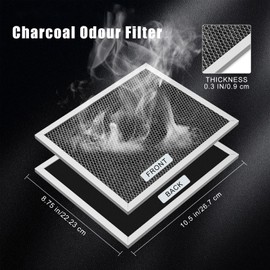 Baquler Range Hood Filter Compatible with Broan Nutone 97007696 Range Hood Replacement Filter Stove Vent Aluminum Mesh Charcoal for Kitchen Air(8 Pcs)