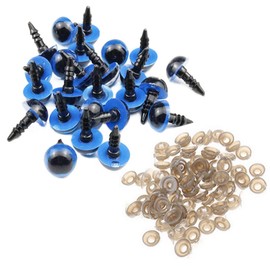 50PCS BluePlastic Safety Eyes DIY Sewing Crafting Accessories for Doll Bear Stuffed Animals Toys Teddy Puppet Making 16mm/0.63inch