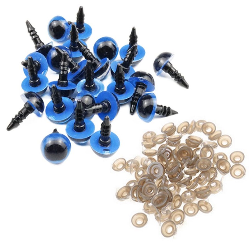 50PCS BluePlastic Safety Eyes DIY Sewing Crafting Accessories for Doll