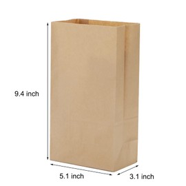 LOOKSGO 40 Count Brown Grocery Lunch Bag Kraft Paper Bags 4 lb Capacity