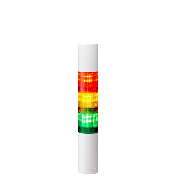 PATLITE LR4-302WJBW-RYG Signal Tower LR4-302WJBW-RYG DC24V Φ40 3 Stage Red, Yellow, Green, Flashing/Buzzer Included, Direct Installation, Cab Tire Cable