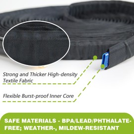 REFGY Flexible Garden Hose 100 FT, Anti-Kink Non-Expandable, Ultra-Lightweight Water Hose with Aluminum-Coated Copper Fittings for RV, Camping, Yard, Outdoor Use