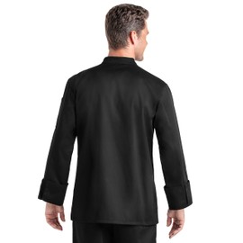 On The Line Men’s Chef Jacket Long Sleeve - Professional Kitchen Uniform, Double Breasted, Reversible Button, Food Service