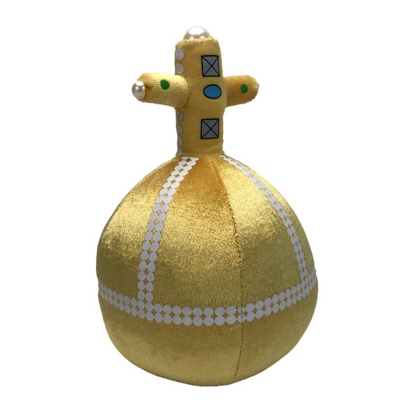 Factory Entertainment Monty Python and the Holy Grail Talking Holy Hand Grenade Plush, Gold 8 inches