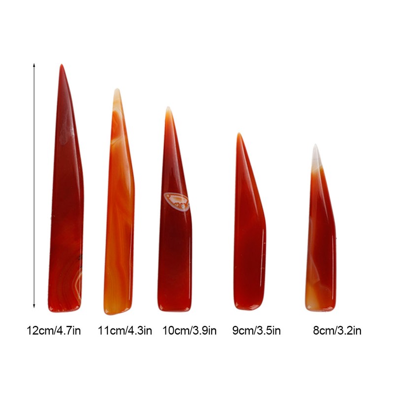 5pcs Agate Knife Burnisher Hand Craft Jewelry Making Tool for