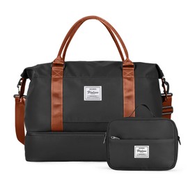 Travel Duffel Bag with Shoes Compartment, Weekender Overnight Bag for Women,Carry on Personal Item Bag,Gym Bag with Toiletry Bag