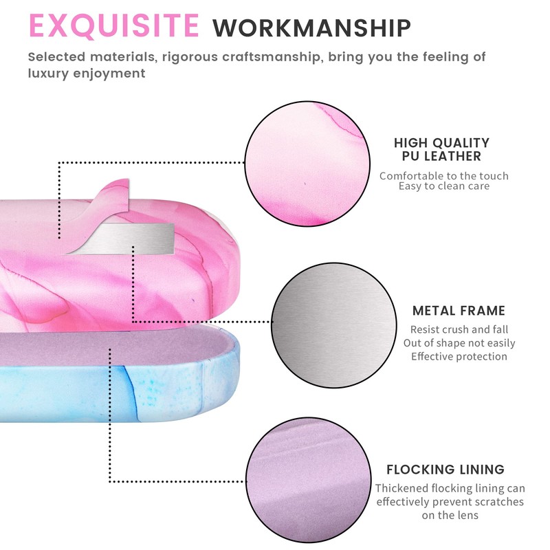 molshine Hard Sunglasses Case, Classic, Colourful and Large Hard Case