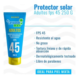 Protector Solar Caribbean Beach Fps Piel Mixta 250g