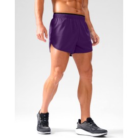 G Gradual - Pantalones cortos para correr para hombre, de 3.5 pulgadas, ligeros, transpirables, con forro breve, para entrenamiento atlético, entrenamiento deportivo, Púrpura, XX-Large