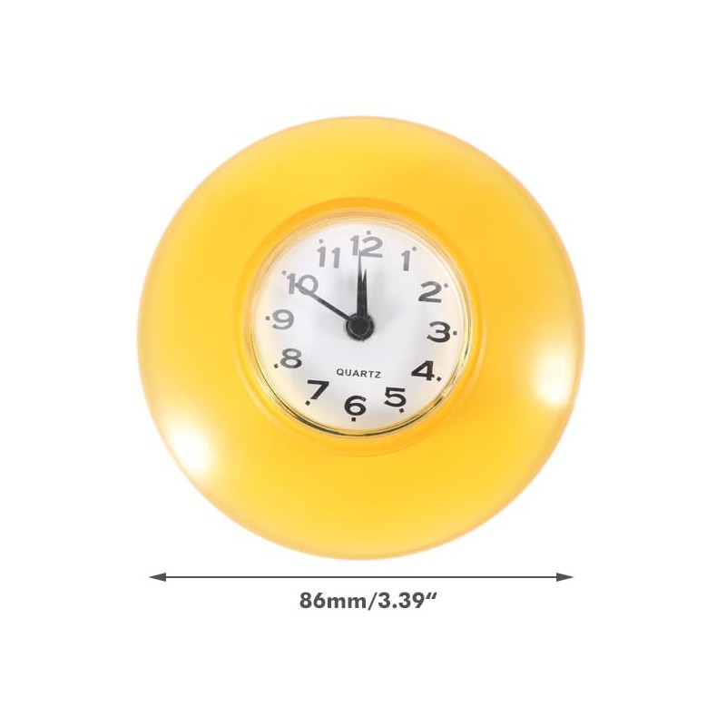 VIFERR Mini Wall Clock Suction Cup Waterproof Round Wall Clock