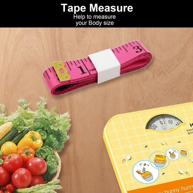 SLIVERBA Pack of 4 Tape Measure, Double-Sided Body Measuring Tape,