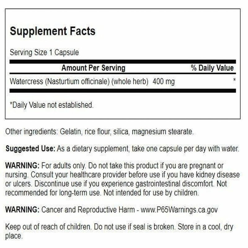 Swanson Full Spectrum Watercress 400 mg 60 Caps (2 Pack)