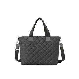 WESTBRONCO Tote Bag for Women with Zipper Large Puffer Quilted Tote Bags with Trolley Sleeve for Travel Gym Work