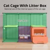 Oneluck Cat Cage Indoor with Litter Box 2-Tier DIY Cat