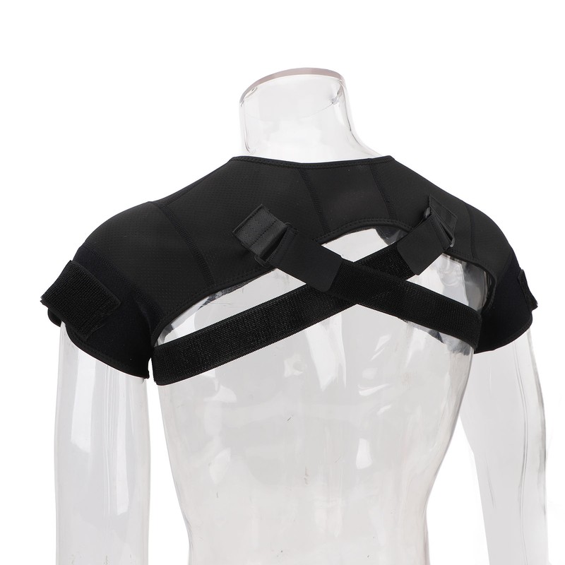 Double Shoulder Support Brace Adjustable Sweat Wicking Prevent Injuries Shoulder