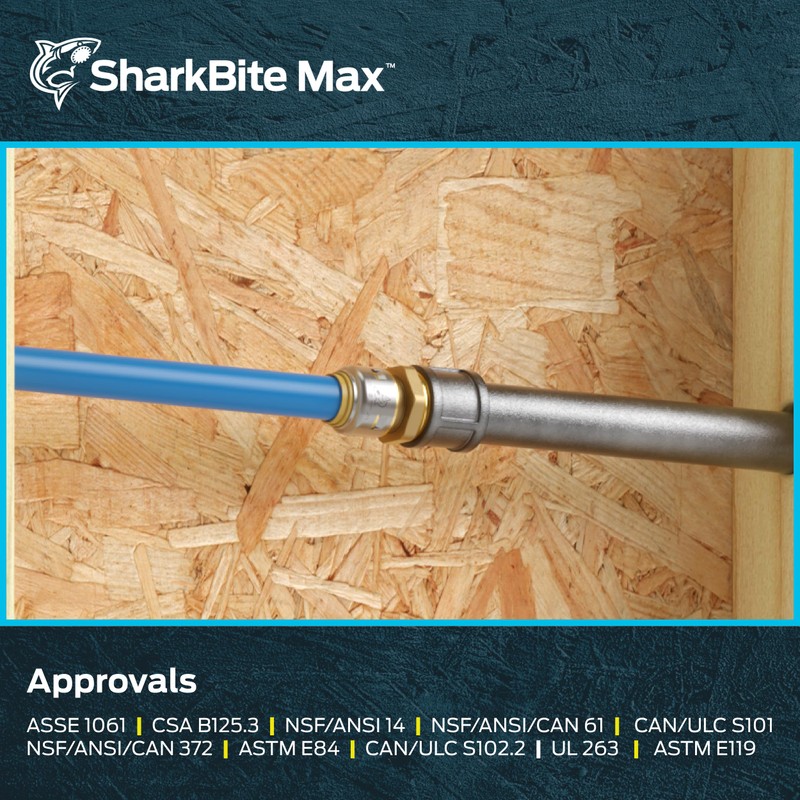SharkBite Max 1 Inch x 3/4 Inch MNPT Adapter, Push-to-Connect