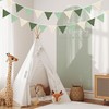 2Pack Sage Green Bunting Banner Nursery Garland Olive Green Double