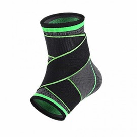 Ankle Compression Brace & Taping Bandage Badminton Ankle Support 1 - Ankle Taping - Green S 2ea