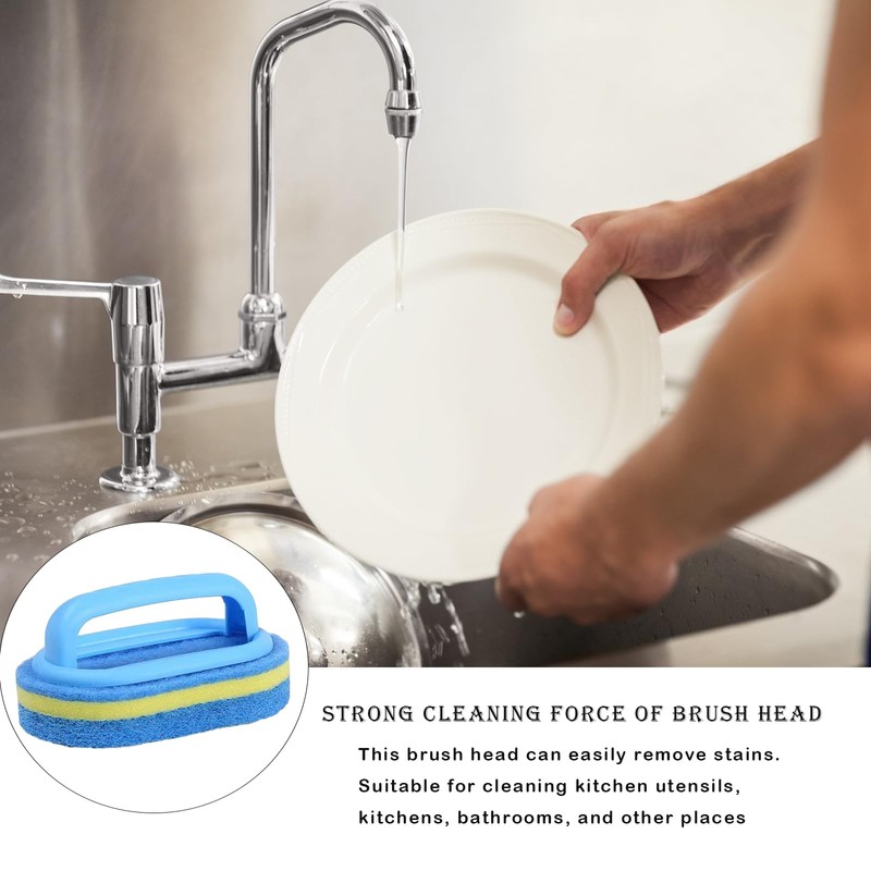 3 PCS Bathroom Cleaning Sponge, Bathroom Sponge, Sponge Brush with