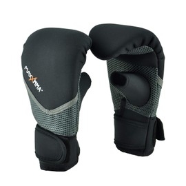MaxxMMA Neoprene Washable Heavy Bag Gloves - Boxing Punching Training (Black, S/M)