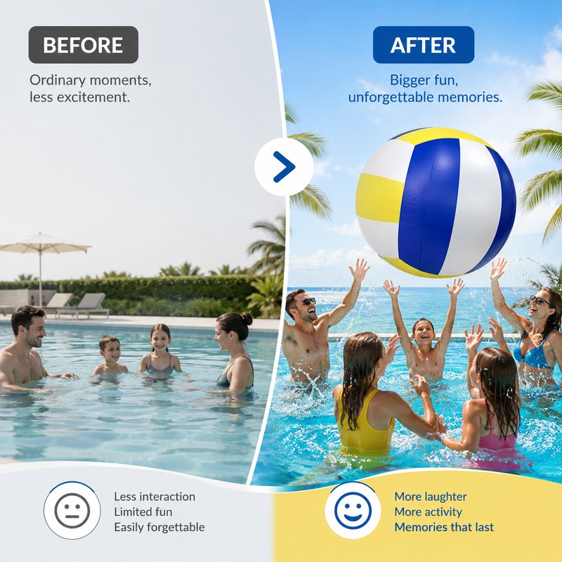 Giant Inflatable Beach Ball for Outdoor Games – PVC Volleyball-Style