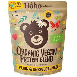 Boho Organic Vegan Protein Powder (1 kg - Without Dosing Spoon) - No Sweeteners, No Flavours, No Gluten, Lactose Free, Multi-Component Vegan Protein