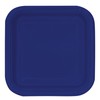 Square Navy Blue Dessert Plates, 16ct