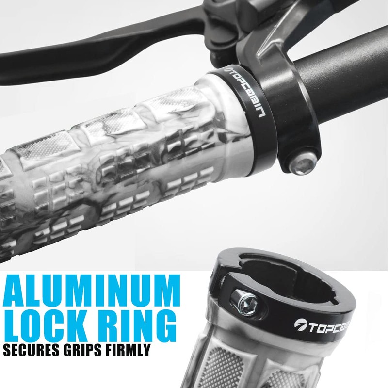 TOPCABIN Bike Grips Double Lock on Locking Bicycle Handlebar Grips