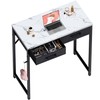 Pamray 32 Inch Small Computer Desk with 2 Drawers for