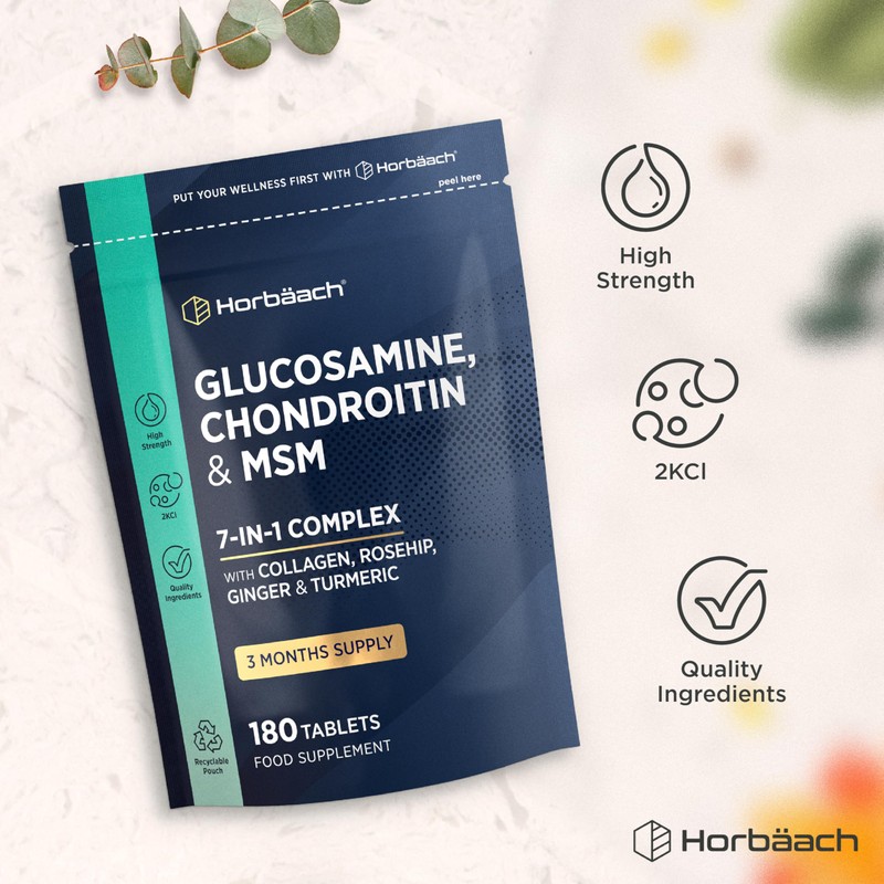 Glucosamine and Chondroitin High Strength 7-in-1 | 180 Tablets |