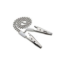 4Pcs Dental Ball Chain Clips Baby Elderly Adult Towel Apron Bib Clip Metal Neck Strap Napkin Clip Lanyard