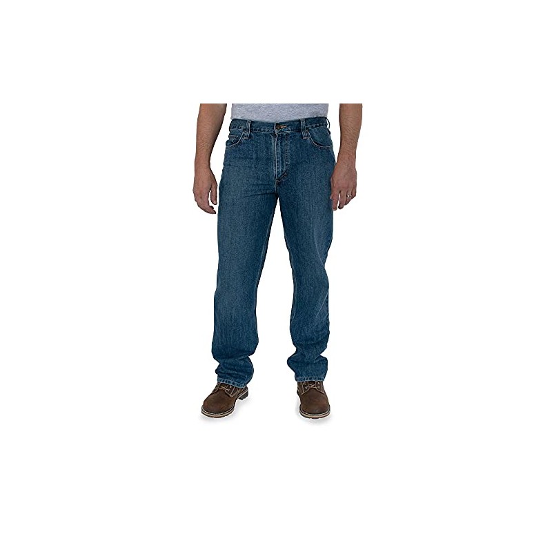 Carhartt mens Relaxed Fit 5-pocket jeans, Frontier, 36W x 30L