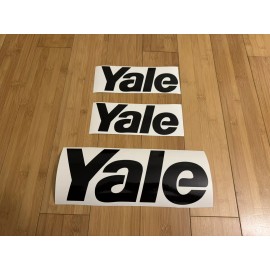 Yale Forklift Decals Stickers (SET OF 3) (8” & 12”) Equipment Replacement Black