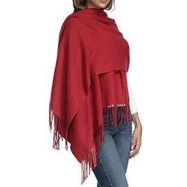 OHAYOMI Womens Thick Soft Pashmina Shawl Wrap Scarf Warm Solid Color Stole