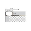 Aluminium Step Profile Tile Rail Profile Stair Rail Matt Length