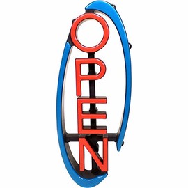 MYSTIGLO VH-01-RL LED Open Sign,22-1/2" L,Plastic, Red, Blue, (SLM1AL)
