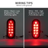 6PCS 6 Inch Oval LED Trailer Tail Lights, 10 LEDs