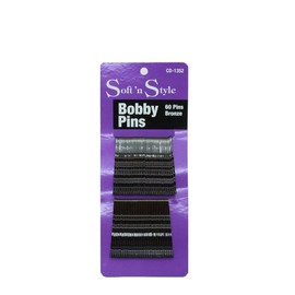 Burmax Soft 'N Style Salon Beauty Bobby Hair Pins Bronze 60pk HC-CD1352