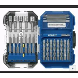 Kobalt 55-Piece Set High-speed Steel Hex Shank Screwdriver Bit Set