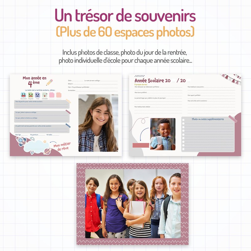School Photo Album - Kindergarten, Elementary, Middle School and High