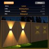 Solar Fence Lights,6Pack Solar Lights Outdoor Warm White + RGB
