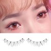 Musegetes 3 Pairs Lower Eyelashes False Eyelashes Transparent Axis False