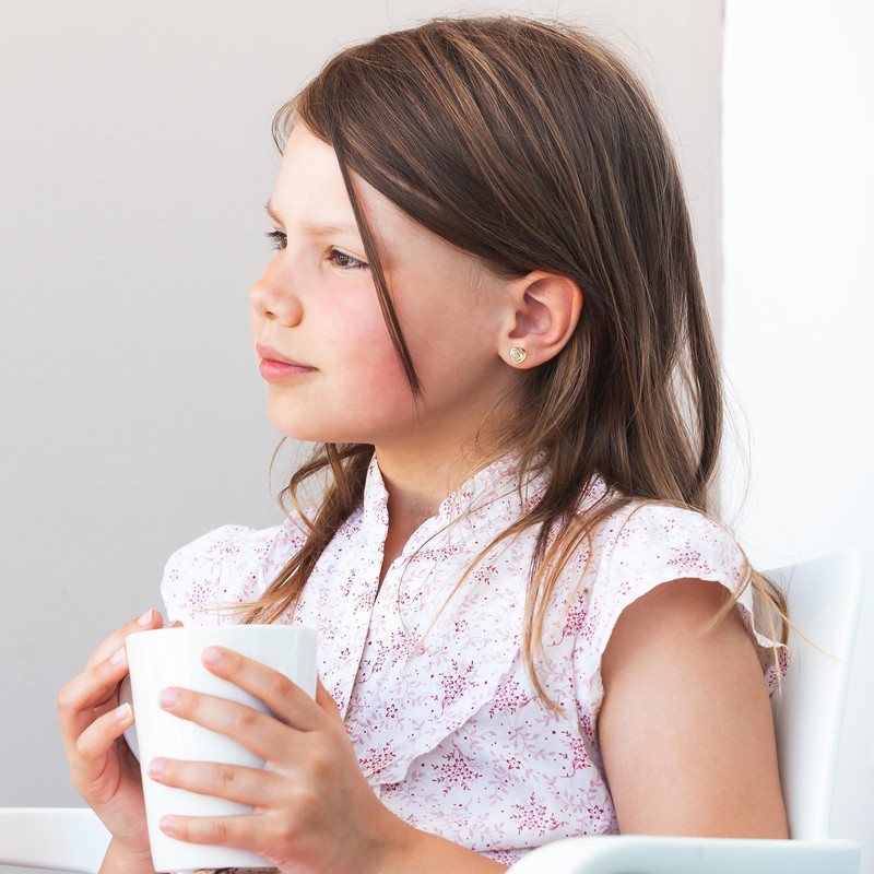 TINGN Stud Earrings Girls Women - 14 Carat Gold-Plated Letter