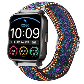 for Motast 1.69" Smartwatch Band, onetuo Stretch Nylon Adjustable Replacement Strap Compatible for Motast Smartwatch 1.69" / MuGo P36A Smartwatch/AGPTEK 1.69" Smartwatch/Rinsmola 1.69" Smartwatch