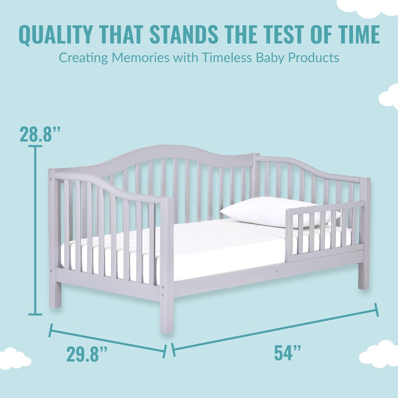 Dream On Me Austin Toddler Day Bed in Pebble Grey,