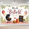 BBQ Baby Shower Backdrop Banner It's a Baby Q Baby
