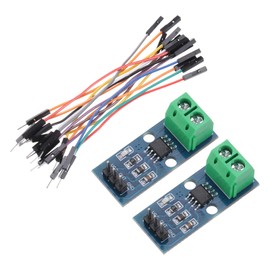 sourcing map 2pcs ACS712 Current Sensor Module 30A Range Hall Effect Current Sensor Current Measuring AC/DC with Cable for Detecting Current