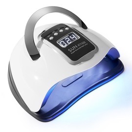 280W UV Lamp for Gel Nails Portable 66LED Nail Lamp with Automatic Sensor and 4 Timer LCD Display