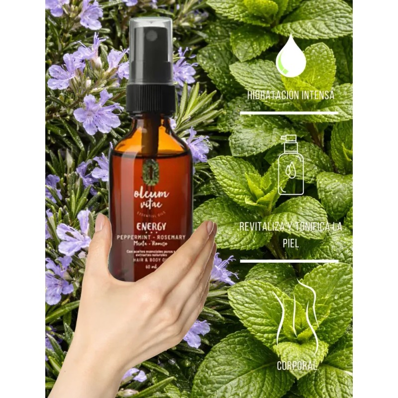 Aceite Para Cabello Con Aceite Esencial De Menta 60ml