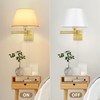 TRLIFE Dimmable Wall Sconce Plug in, Brushed Brass Wall Sconces